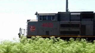 Pacing the KCS Schneider Train at 61MPH on CSX 06052012 [upl. by Maximilianus]