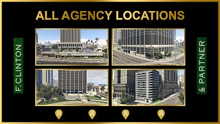 GTA 5 ONLINE  ALL AGENCY LOCATIONS IN GTA ONLINE THE CONTACT [upl. by Hairabez]