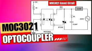 MOC3021  MOC3021 Optocoupler Circuit  MOC3021 Triac Driver Circuit [upl. by Annawal]