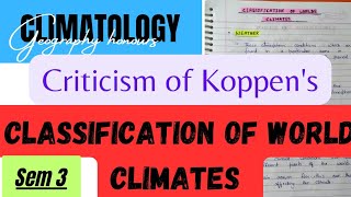 Criticism of Koppens world climate classificationevaluation of Koppens climate classification [upl. by Naihr773]