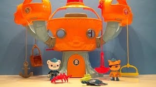 OCTONAUTS OCTOPOD PLAYSET DISNEY JR VIDEO TOY REVIEW WITH BARCACLE AND KWAZI [upl. by Phonsa]