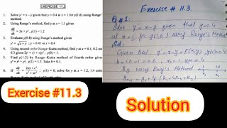 Solution of Numerical Analysis exercise 113 Solution of RKMethod problems mbmathematics [upl. by Natsyrt]