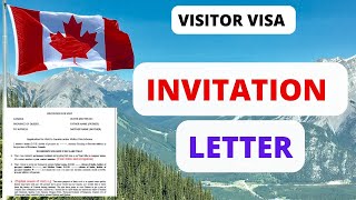 How to Write Invitation Letter for Canada Visitor Visa  Visitor visa Canada  CanVisa Pathway [upl. by Naitsyrk408]