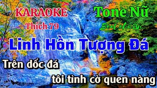 Karaoke Linh hồn tượng đá Tone nữVừa giọng dễ hát  Dm [upl. by Yemrots]