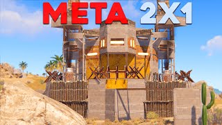 The MUSTBUILD 2x1 Base  Ultimate Meta SoloDuoTrio Rust Base  Triple Bunker  Rust base design [upl. by Iorgos888]