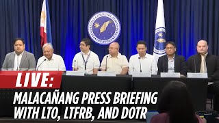 Malacañang holds press conference with LTO LTFRB and DOTR  ABSCBN News [upl. by Eilrac]