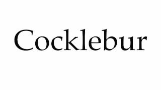 How to Pronounce Cocklebur [upl. by Greenburg]