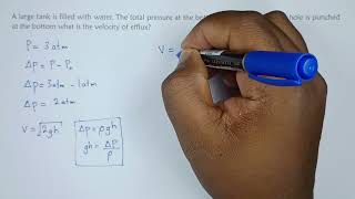 Calculate the velocity of efflux  Fluid Mechanics [upl. by Fasto90]