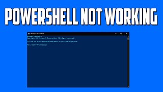 How To Fix PowerShell Has Stopped Working or Not Opening In Windows 10 [upl. by Aierbma]