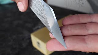 Sharpening a Kiridashi with JNATs full Progression [upl. by Ellenrad442]