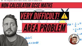 Very Difficult GCSE Maths Questions Challenging Circles Problem NonCalc [upl. by Sac]