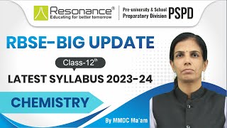 RBSE Class 12th Chemistry Syllabus 202324  Rajasthan Board  RBSE Latest Update  RBSE 202324 [upl. by Enylcaj]