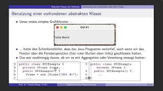 Objektorientierte Programmierung mit Java 19 Abstrakte Klassen und Methoden [upl. by Myna]