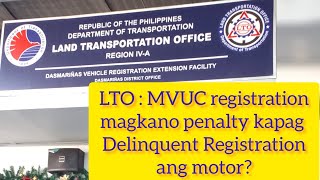 LTO motorcycle registration magkano penalty kapag Delinquent Registration ang motor [upl. by Cooperstein]