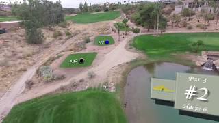 Desert Canyon Golf Club Hole 2 Flyover [upl. by Tlevesor763]