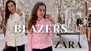 How to Style a Blazer Zara Haul Try On [upl. by Maurene]