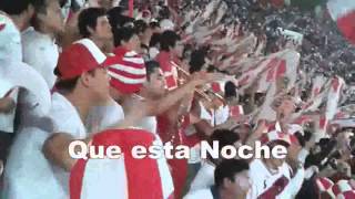 La Blanquirroja  Ohh Vamos Peruanos que esta noche tenemos que ganar Letra [upl. by Aglo]