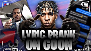 NLE choppa “Final Warning “  LYRIC PRANK ON A GOON [upl. by Lednor]