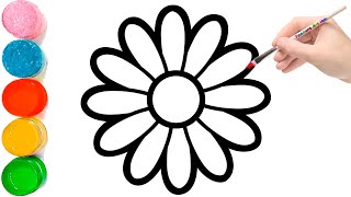 Flower Drawing  How to Draw a Flower Step by Step  Easy Drawing [upl. by Yssirhc239]