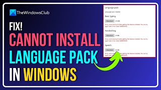 Cannot install Language Pack in Windows 11 Fix [upl. by Pardoes758]