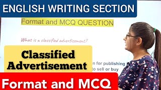 Advertisement writing class 12Advertisement class 12 mcqClassified advertisement class 12 mcq [upl. by Lramaj]