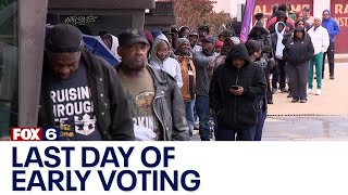 Last day of early voting sees turnout  FOX6 News Milwaukee [upl. by Lepine]