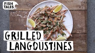 Grilling LANGOUSTINES Norwegian Lobster  Bart van Olphen [upl. by Edrahs]