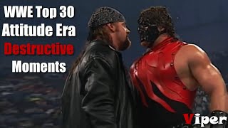 WWE Top 30 Destructive Attitude Era Moments [upl. by Poppy748]