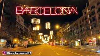 Barcelona Christmas 2021  4K  Navidad en Barcelona  The city of lights [upl. by Ahsiekin]