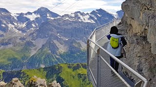 Thrill Walk in Switzerland  A trip from Lauterbrunnen to Schilthorn [upl. by Harvison]