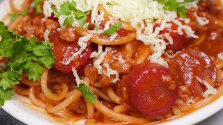 Jolly Spaghetti Filipino Style Recipe Jollibee taste [upl. by Dray]