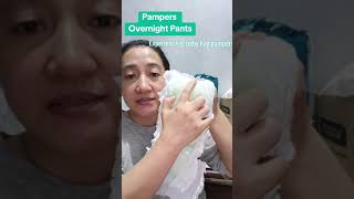 PAMPERS OVERNIGHT PANTS pampers babypants babydiapers MarleneGabriel [upl. by Dadelos]