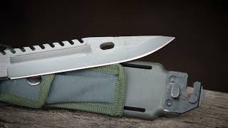 Military Style M9 Bayonet Knife with Sheath  Sportsmans Guide [upl. by Lierbag764]