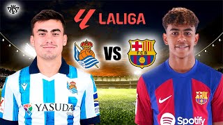 Real Sociedad vs Barcelona  La Liga 2425 Full Match  eFootball PES 2021 Realistic Gameplay [upl. by Hazlett302]