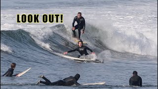 Surfer almost gets run over at Malibu [upl. by Ahseyn]