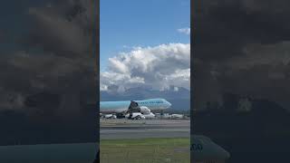 Korean Air Cargo 7478F Landing on Runway 15 ICNANC [upl. by Anev]