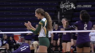 Northwestern Holds Off NDSU Volleyball 31 at UNI Tournament [upl. by Raymund]