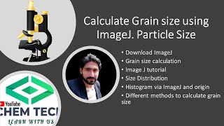 Particle Grain size from imageJ SEM image Download and tutoail of imageJ ImageJ analysis [upl. by Attelahs76]