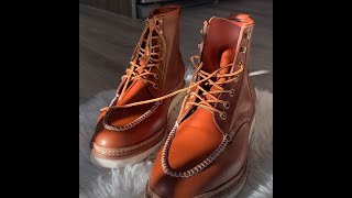 Santalum Mile 85 custom boots in Copper tan leather and Norwegian welt [upl. by Geanine]