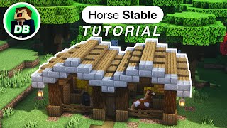 Minecraft Horse Stable Tutorial How to build [upl. by Hedgcock275]