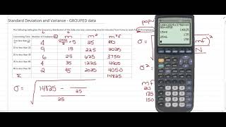 Standard Deviation and Variance GROUPED data by hand [upl. by Bonilla316]