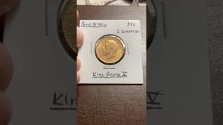 1911 1 Sovereign Gold Great Britain Mintage 256946 [upl. by Ylrebmit]