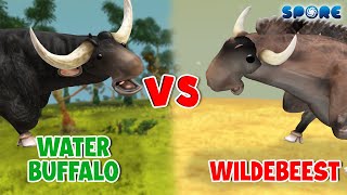 Water Buffalo vs Wildebeest  Jungle Beast vs Savannah Beast S1E5  SPORE [upl. by Kannan]