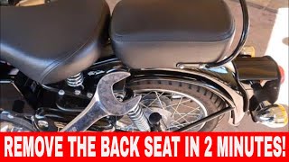 ROYAL ENFIELD CLASSIC 350500 BACK SEAT REMOVAL [upl. by Llekcor]