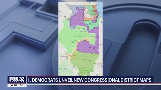 Illinois Democrats unveil new congressional district maps [upl. by Nelo]