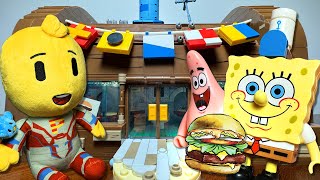 I Built an AREA X SPONGEBOB KRUSTY KRAB SET  SPECIAL SKIT [upl. by Peggi]