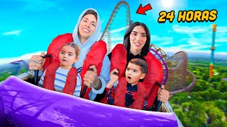 24 HORAS EN MONTAÑAS RUSAS EXTREMAS 🎢 😱 Juan de Dios Pantoja [upl. by Zoellick]