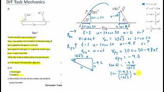 Mechanics Dit 9th Nov 2024 Projectiles and Forces inclined plane [upl. by Ahsieki]