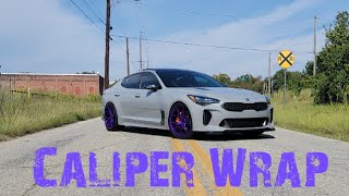 Kia Stinger Brake caliper wrap long [upl. by Omura]