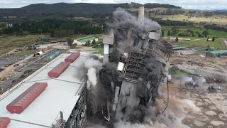 Wallerawang Power Station Unit 7 Boiler House Demolition February 2022 [upl. by Bowers355]